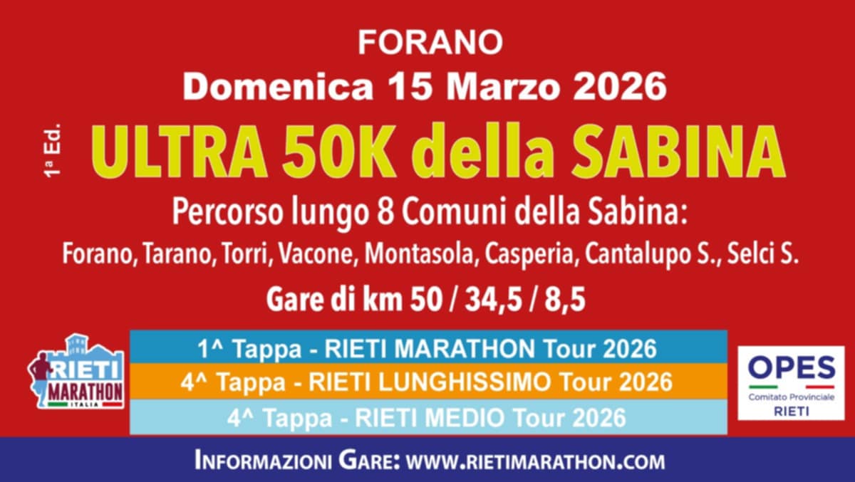 1 ^ Ultra Maratona della Sabina