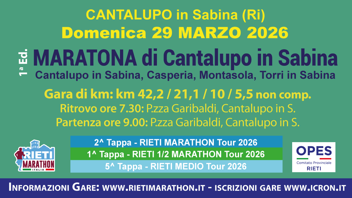 1^ Maratona di Cantalupo in Sabina