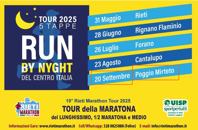 Gara notturna di Poggio Mirteto - 20 settembre